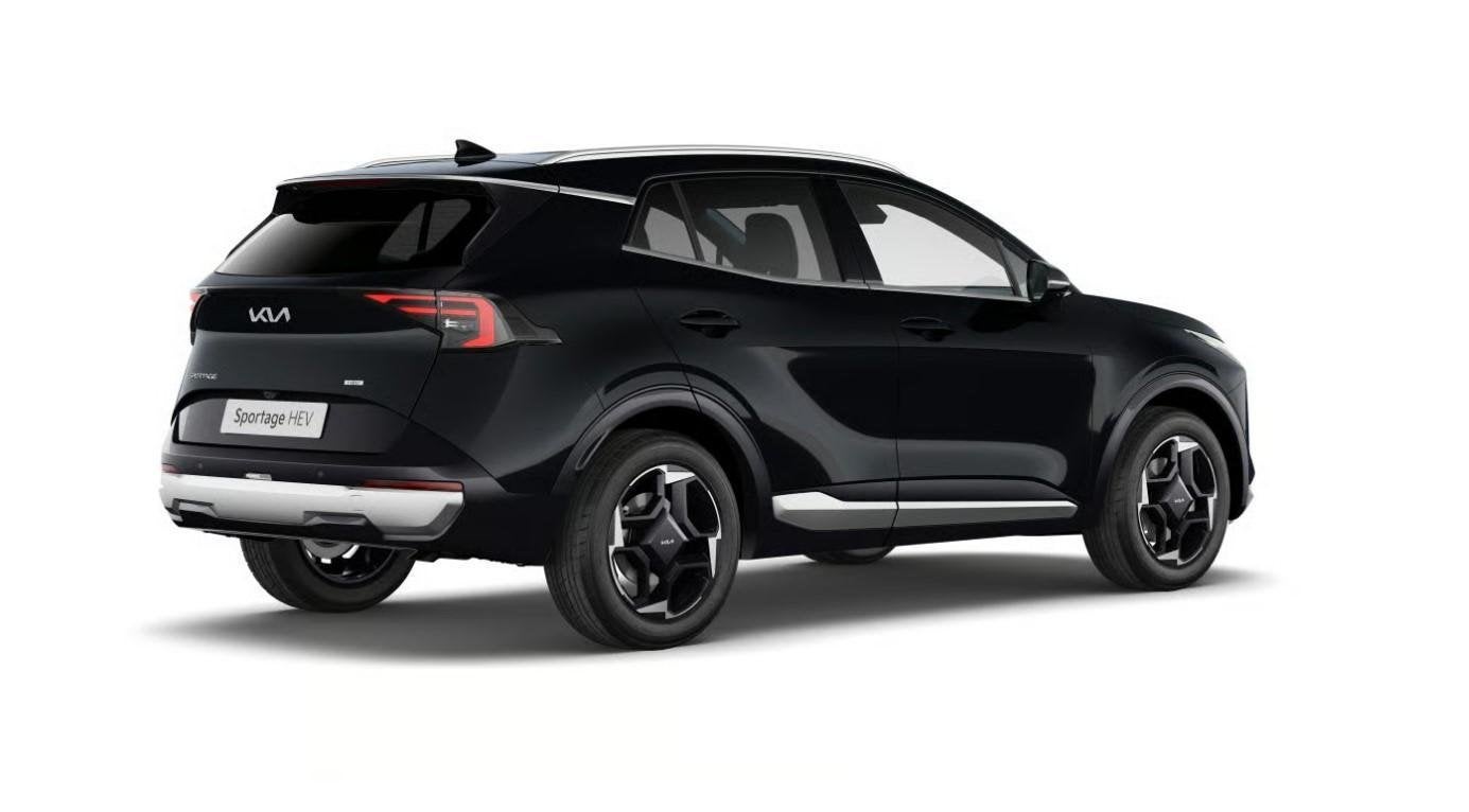 Kia Sportage 1.6 T-GDi Hybrid DynamicLine | Stuurwielverwarm, 4 cilinders, Leder en Stof, Zwart, SUV of Terreinwagen