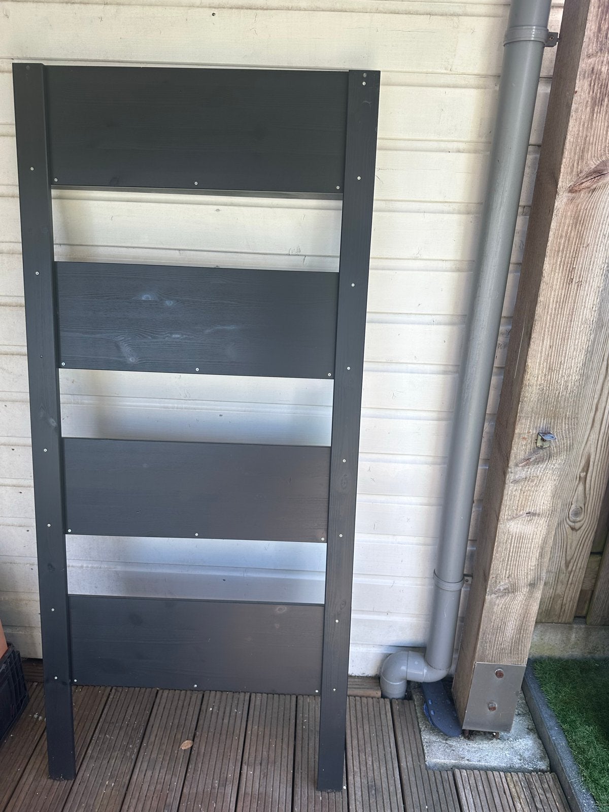 Zwarte houten fotoladder/decoratieladder, Ophalen of Verzenden, Gebruikt, Hout, Zwart