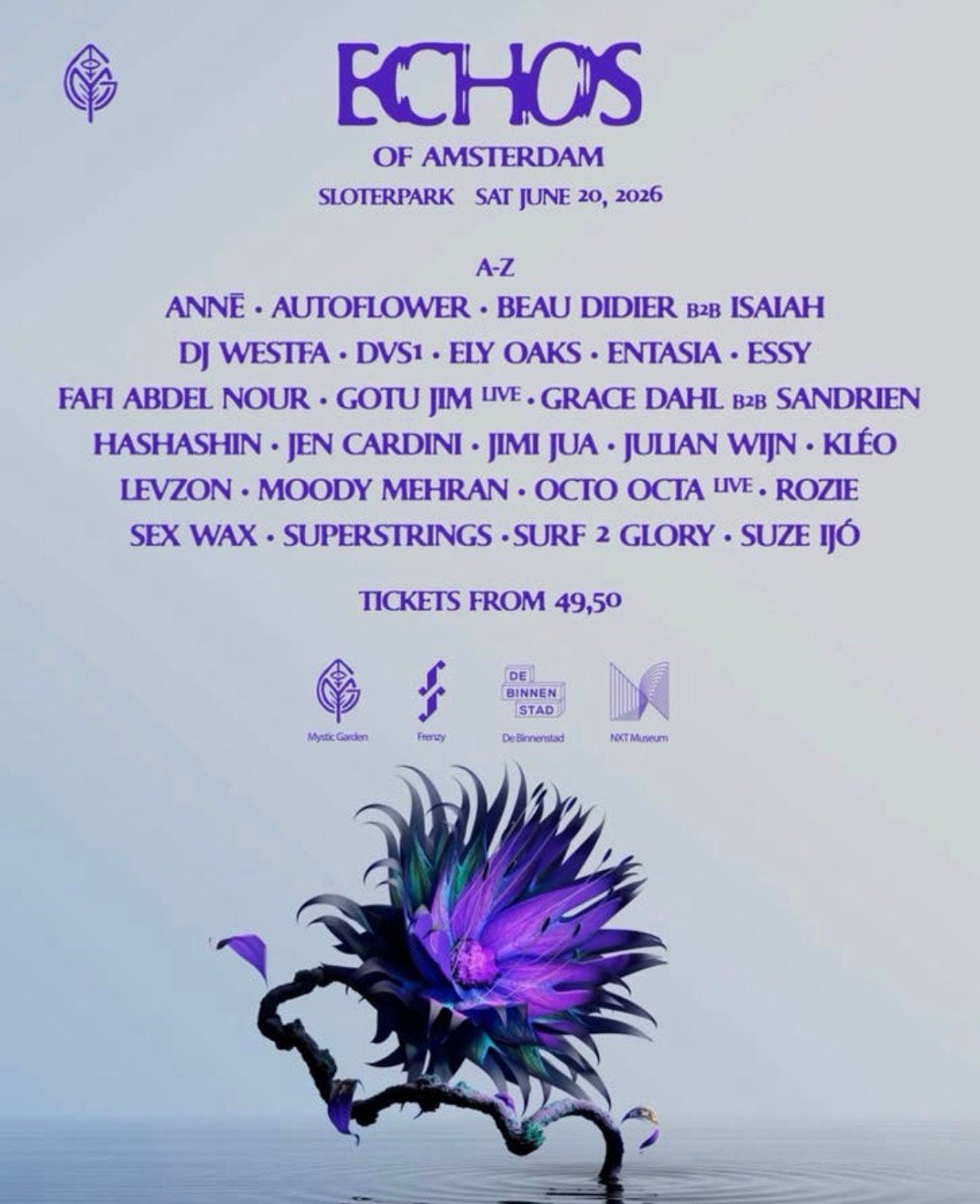 Mystic Garden Echo’s of Amsterdam 20 Juni (2 Tickets), Tickets en Kaartjes, Twee personen