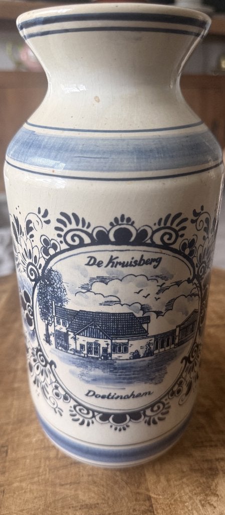 Delfts Blauwe  'De Kruisberg Doetinchem' vaas, Ophalen