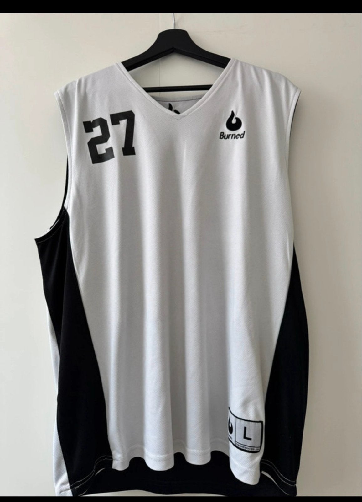 Burned Basketbal Set - Wit/Zwart Maat L, Maat 52/54 (L), Zwart, Overige typen, Ophalen of Verzenden