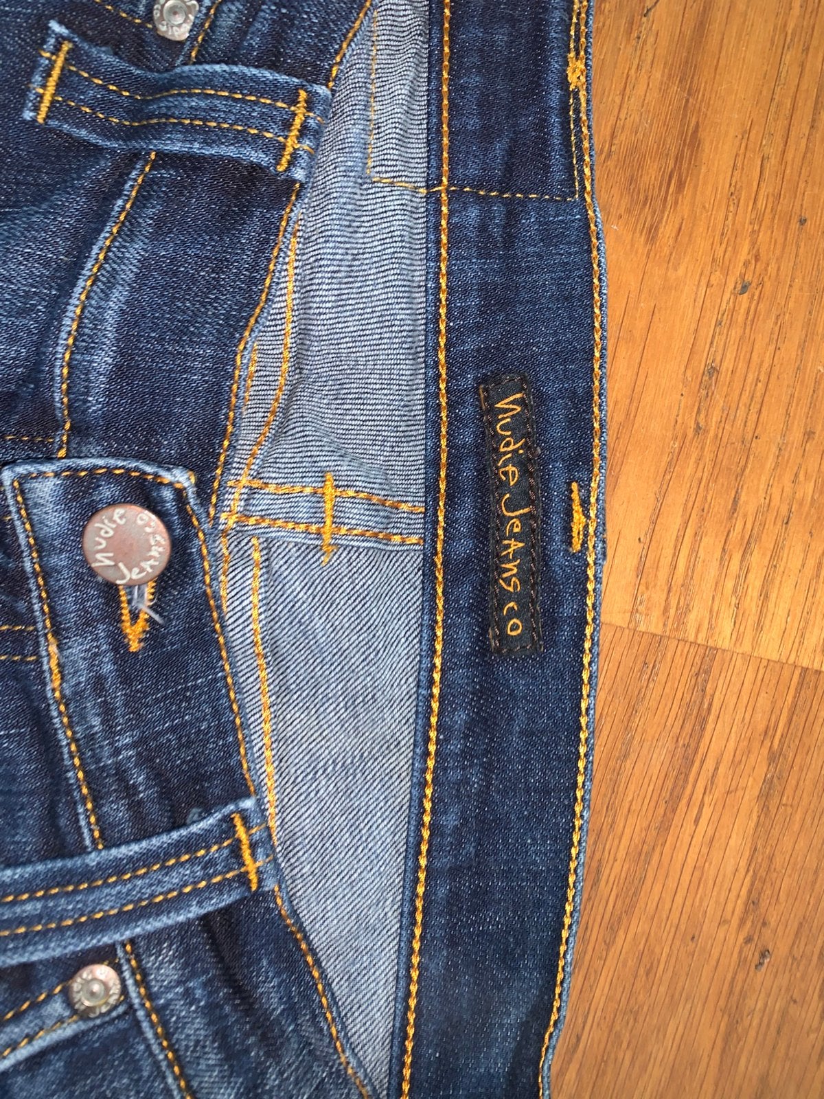 Dames Nudie Jeans Super Slim Kim - Maat 32/32, Kleding | Dames, Ophalen of Verzenden, Zo goed als nieuw, Blauw, W30 - W32 (confectie 38/40)