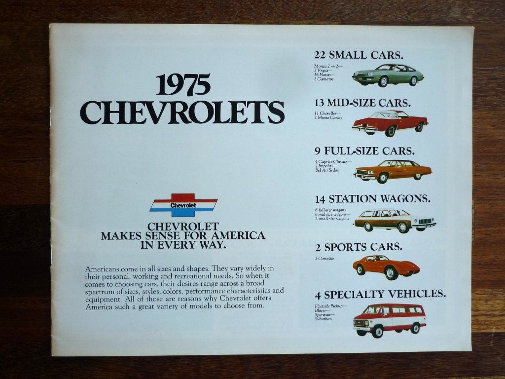 Chevrolet programma (1975, USA), Boeken, Auto's | Folders en Tijdschriften, Ophalen of Verzenden, Nieuw, Chevrolet