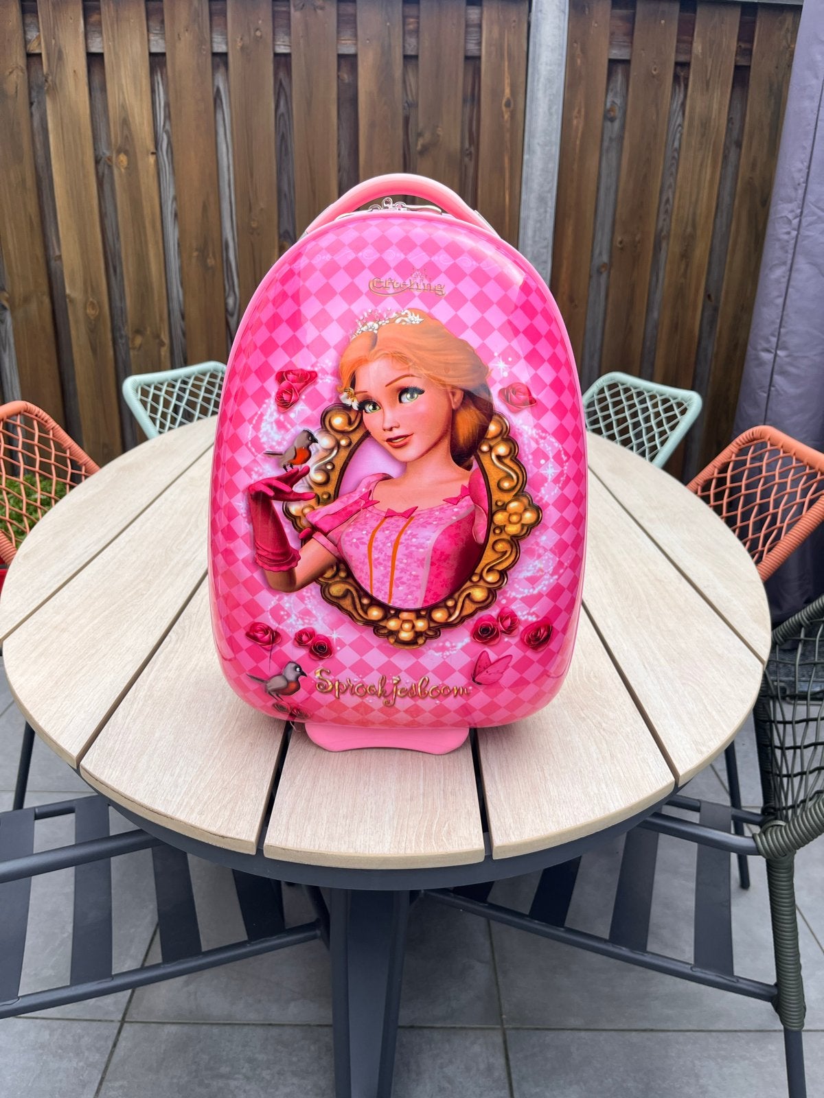Efteling prinses koffer op wielen - Roze kinderkoffer, Ophalen, Gebruikt