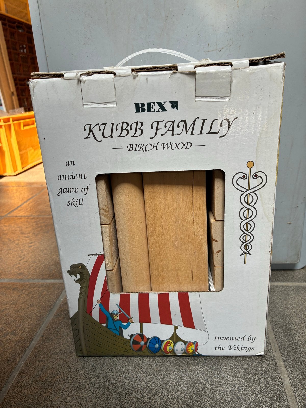 Bex Kubb Family Zweeds buitenspel massief hout, Ophalen of Verzenden, Zo goed als nieuw