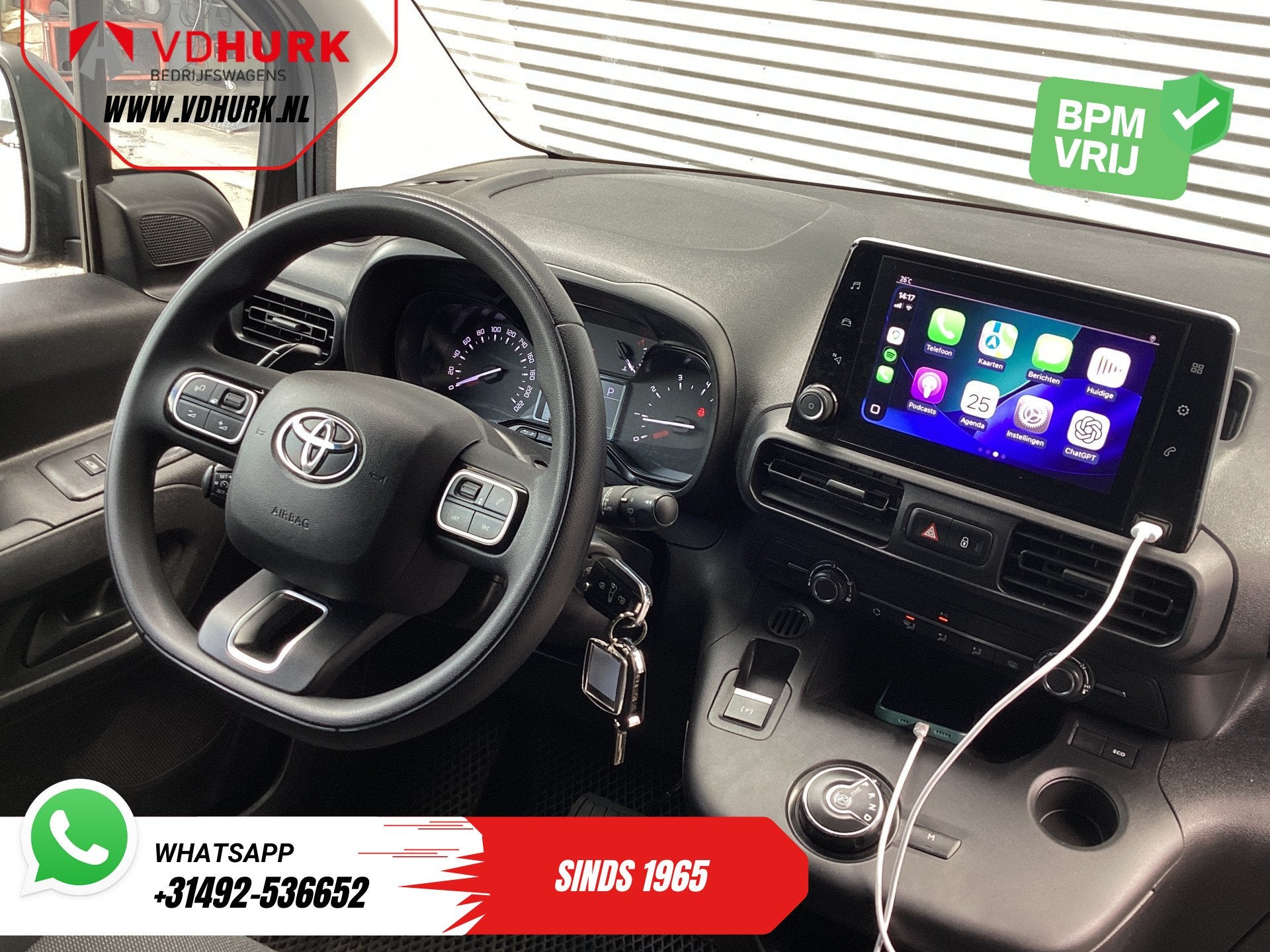 Toyota PROACE CITY 1.5 130 pk Aut. L2 3Pers/ Carplay/ PDC/ C, Stof, Gebruikt, 4 cilinders, Origineel Nederlands