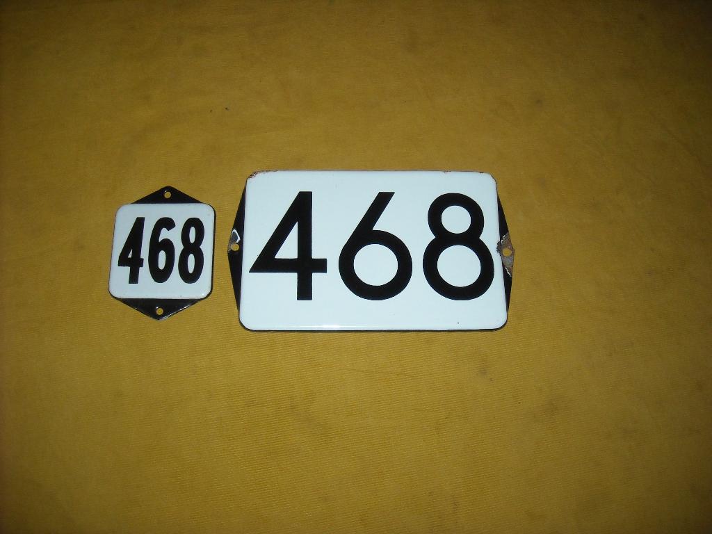 oud emaille huisnummer 468 ook 469 470 471 472 473 474 475 4, Ophalen of Verzenden
