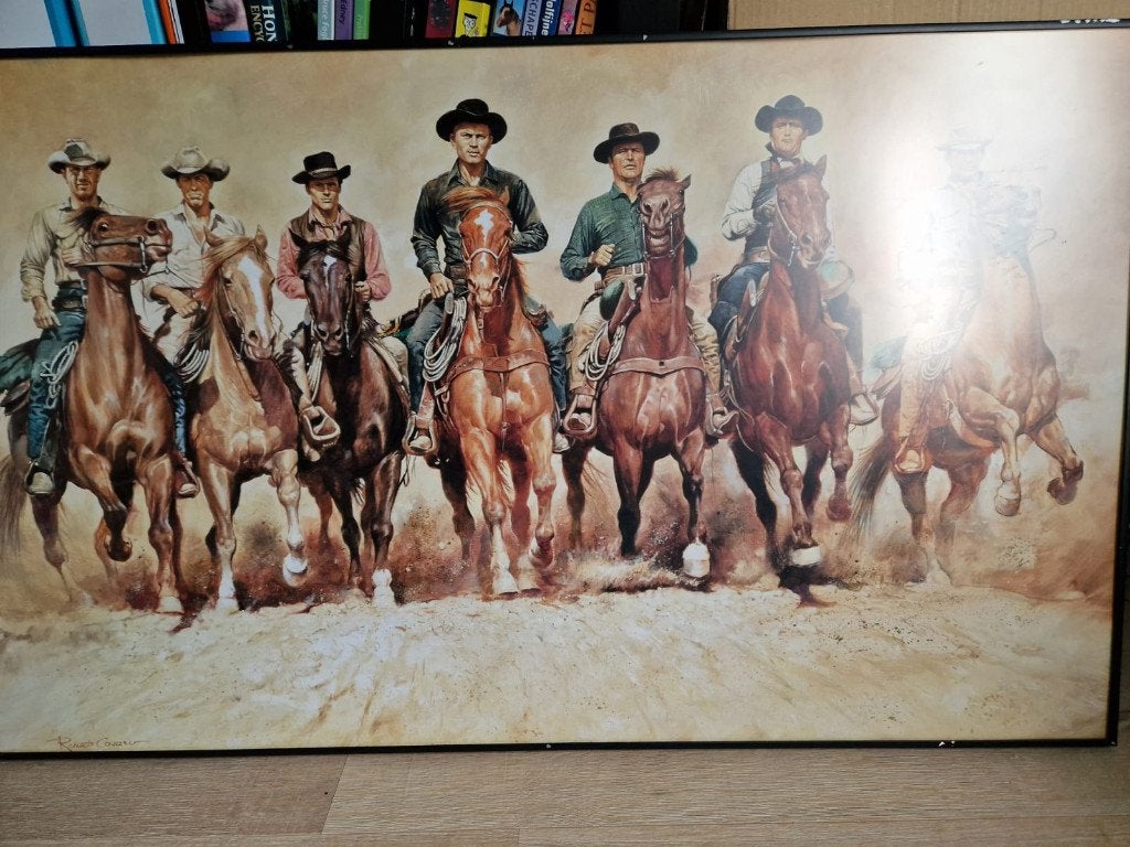 schilderij met lijst / poster met lijst, Ophalen, Gebruikt, 60 cm, Hout