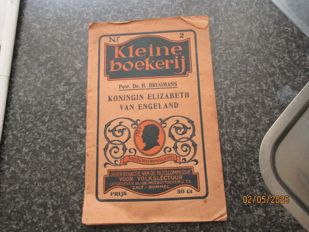 KLEINE BOEKERIJ-KONINGIN ELIZABETH ENGELAND-1921 ZALTBOMMEL, Ophalen of Verzenden, Gebruikt, Buitenland, Tijdschrift of Boek