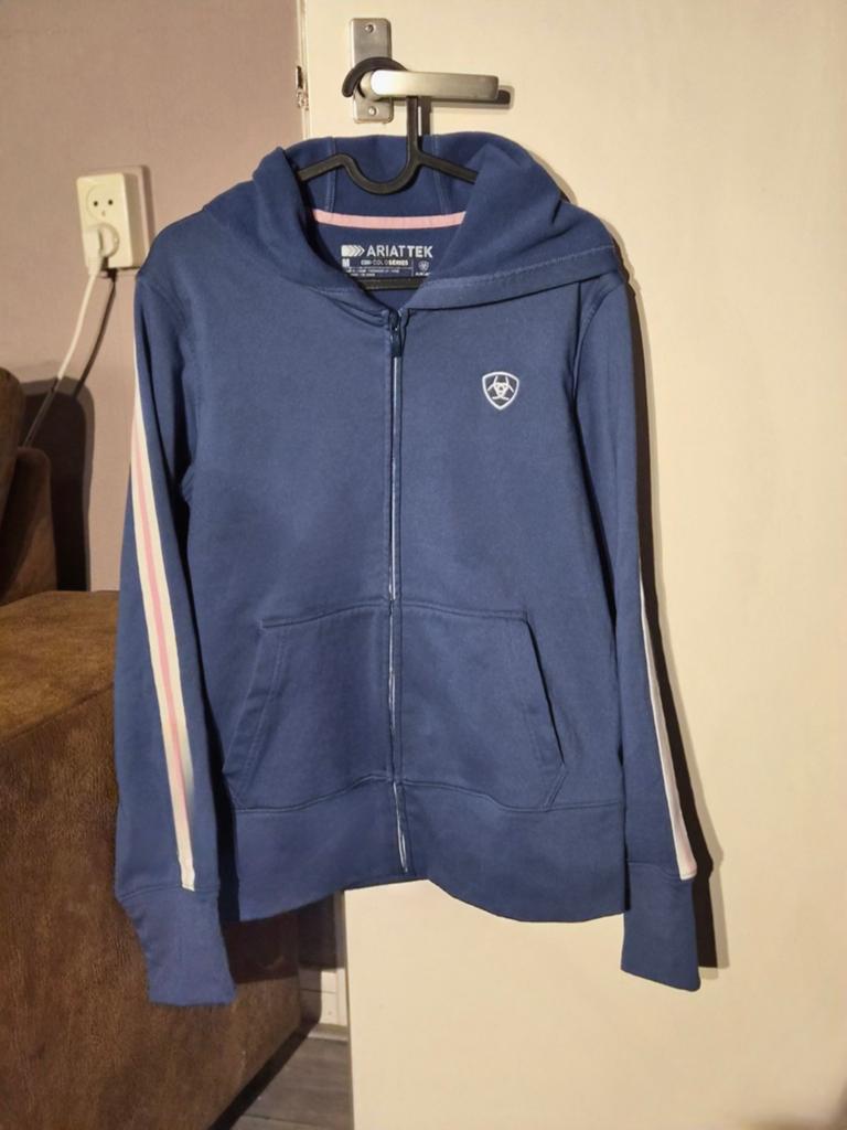 Als Nieuwe Blauwe met Licht Roze/Witte Ariat Fleece vest L, Dieren en Toebehoren, Paardrijkleding, Ophalen of Verzenden, Zo goed als nieuw