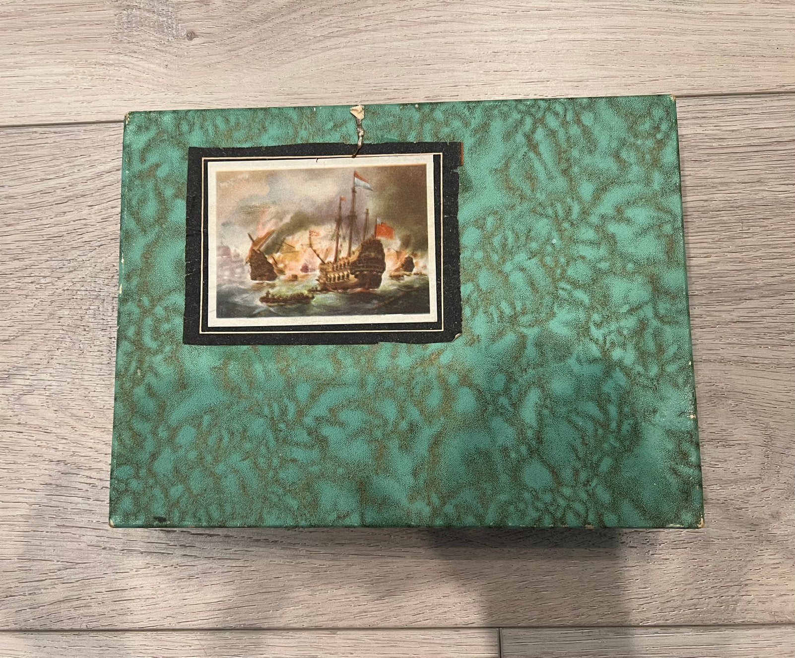 Vintage Puzzel - Zeeslag bij Solebay (Willem van de Velde), Ophalen of Verzenden, Minder dan 500 stukjes, Gebruikt, Legpuzzel