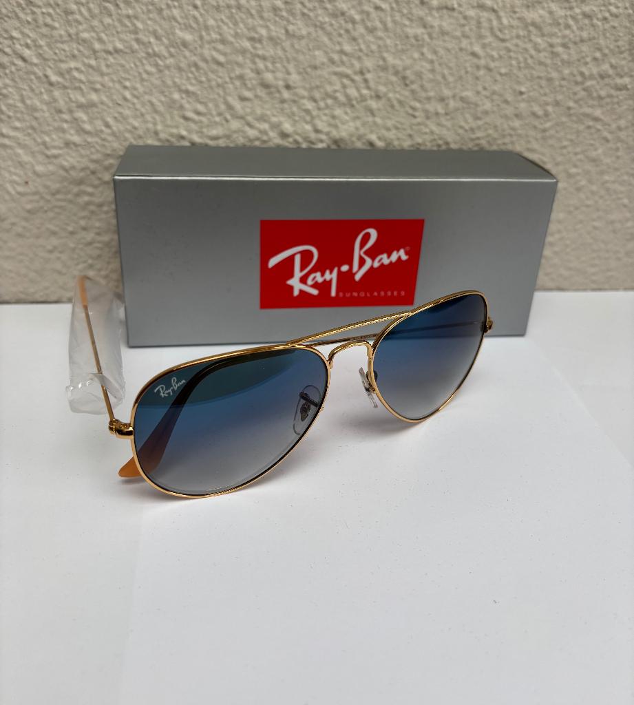 Ray-Ban Aviator, Zonnebril, Blauw, Nieuw, Ophalen of Verzenden