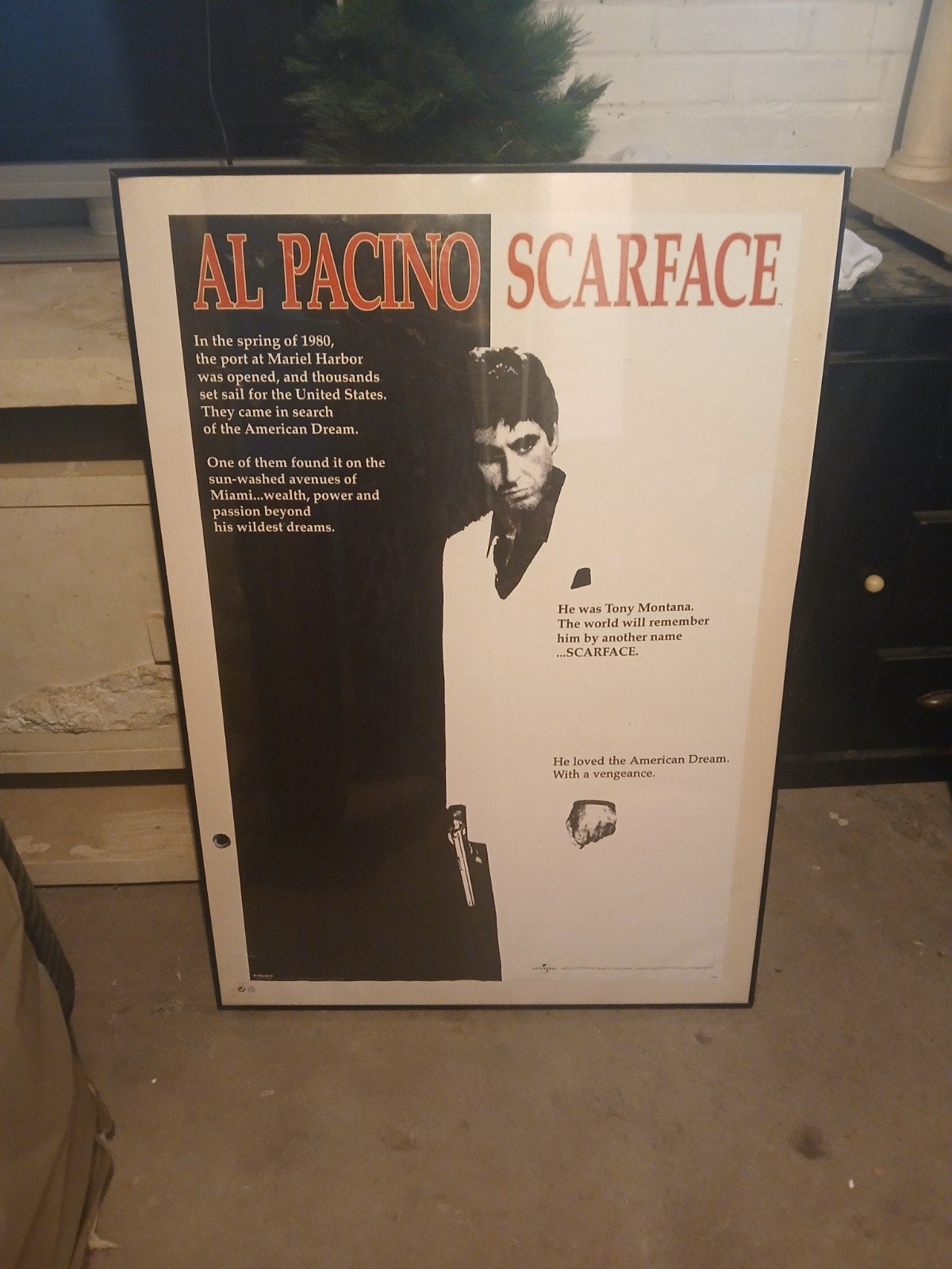 Scarface en The Godfather posters met lijst, Verzamelen, Ophalen, Met lijst, A1 t/m A3, Film en Tv