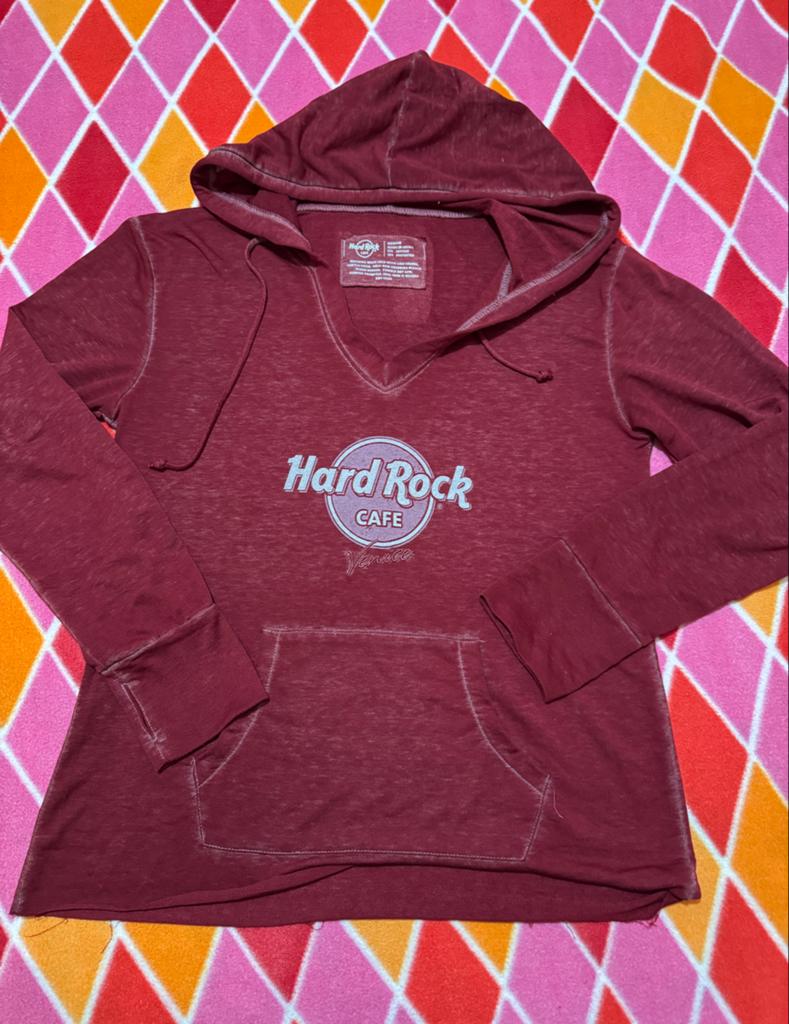 Hard Rock Cafe Venice hoodie bordeauxrood dames M, Ophalen of Verzenden, Zo goed als nieuw, Maat 38/40 (M), Rood