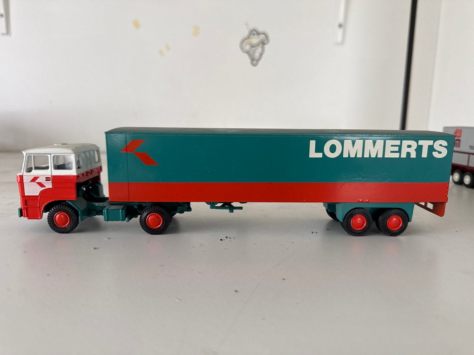 Daf Lommers met oplegger lion toys - Gebruikt, Ophalen of Verzenden, Gebruikt, Overige merken