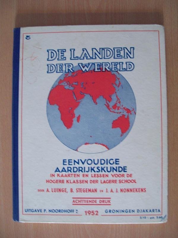 Landen Der Wereld voor hogere klassen der lagere school 1952, Boeken, Atlassen en Landkaarten, Gelezen, Overige atlassen, Ophalen of Verzenden