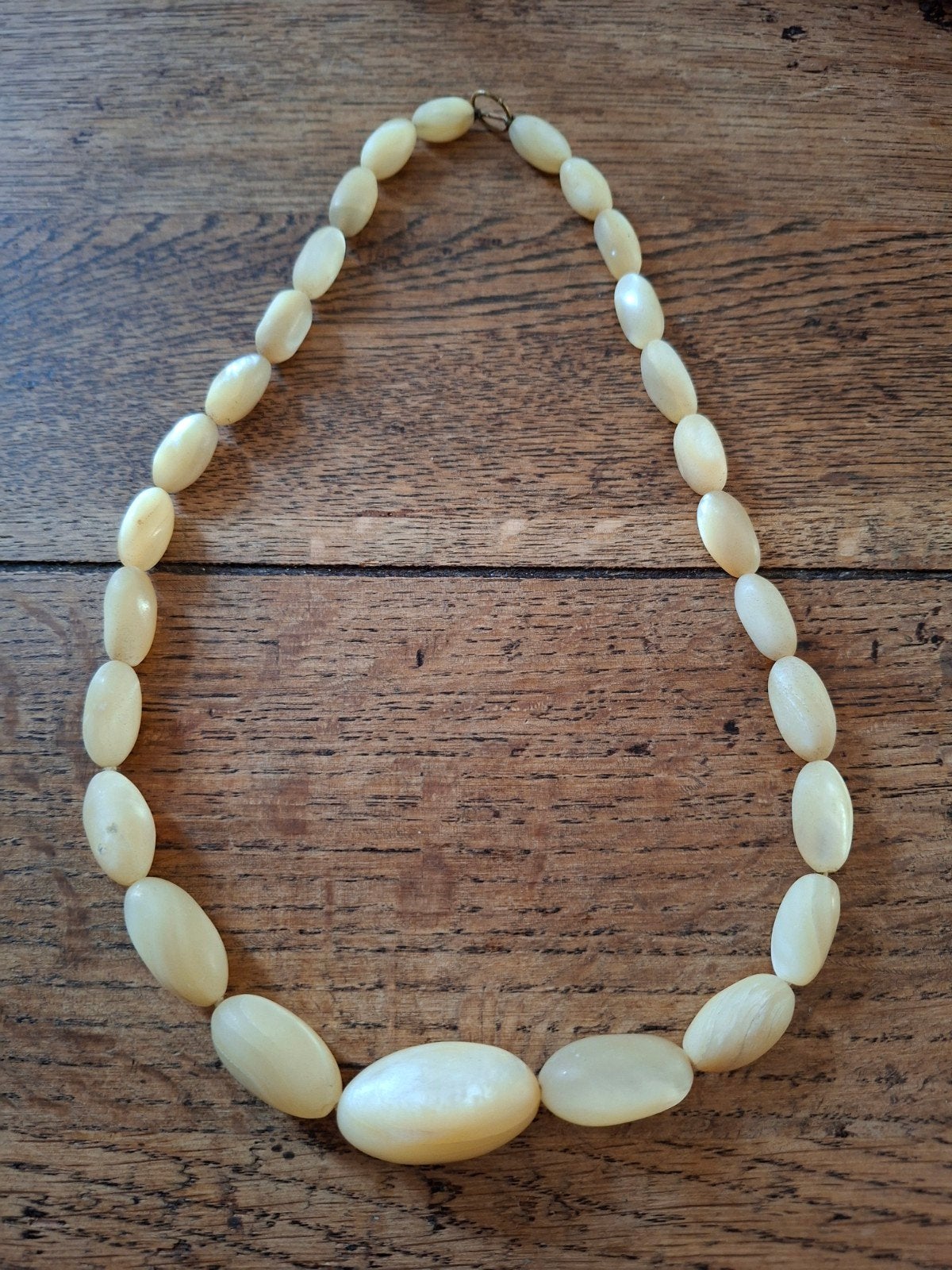 Vintage parelmoer ketting, Ophalen of Verzenden, Zo goed als nieuw, Overige materialen