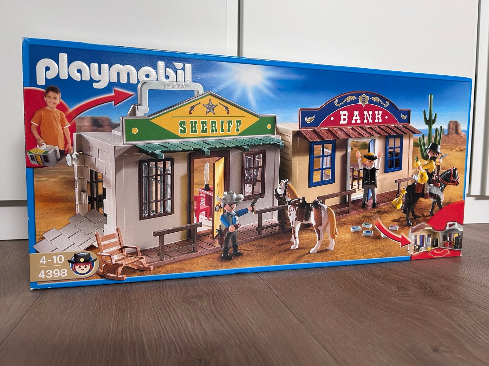 Playmobil 4398 Western Meeneem Huis Bank & Sheriff - NIEUW, Kinderen en Baby's, Speelgoed | Playmobil, Gebouw, Complete set, Nieuw