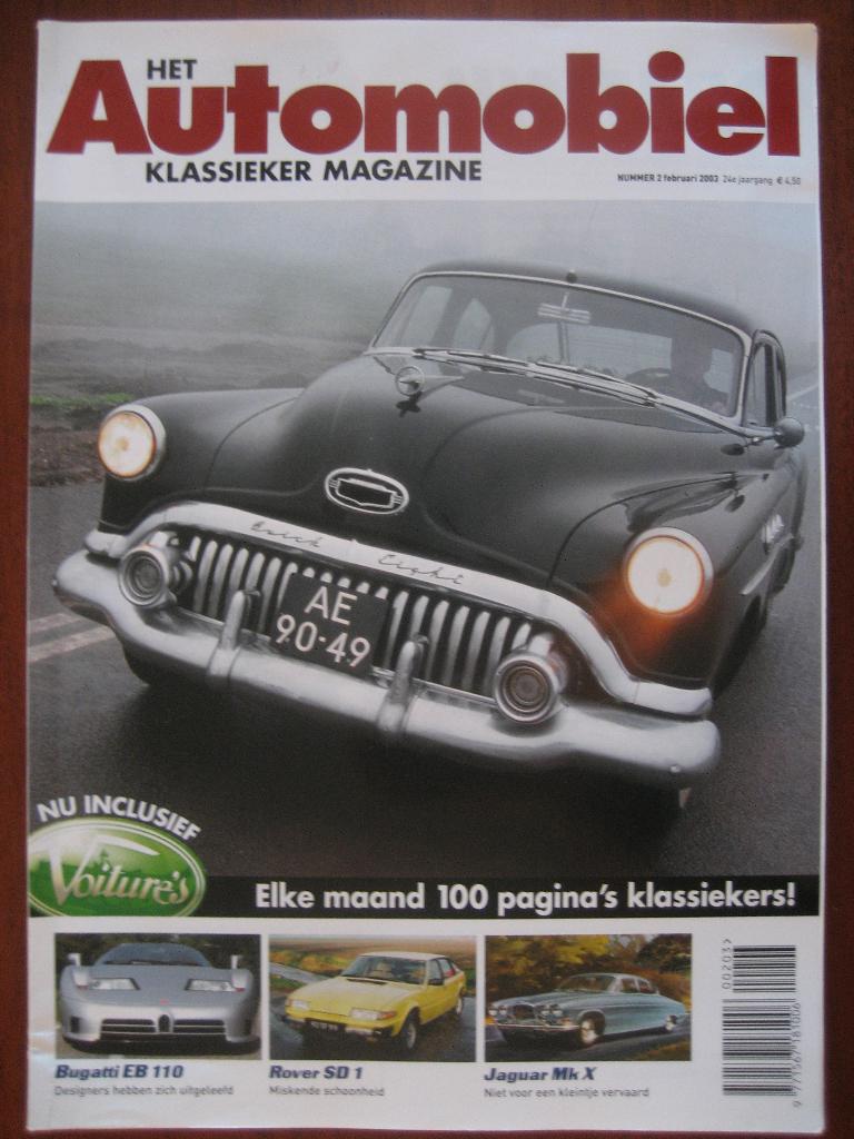 Het Automobiel 2 2003 Bugatti EB110 Rover SD1 Jaguar MkX, Ophalen of Verzenden, Nieuw, Overige merken