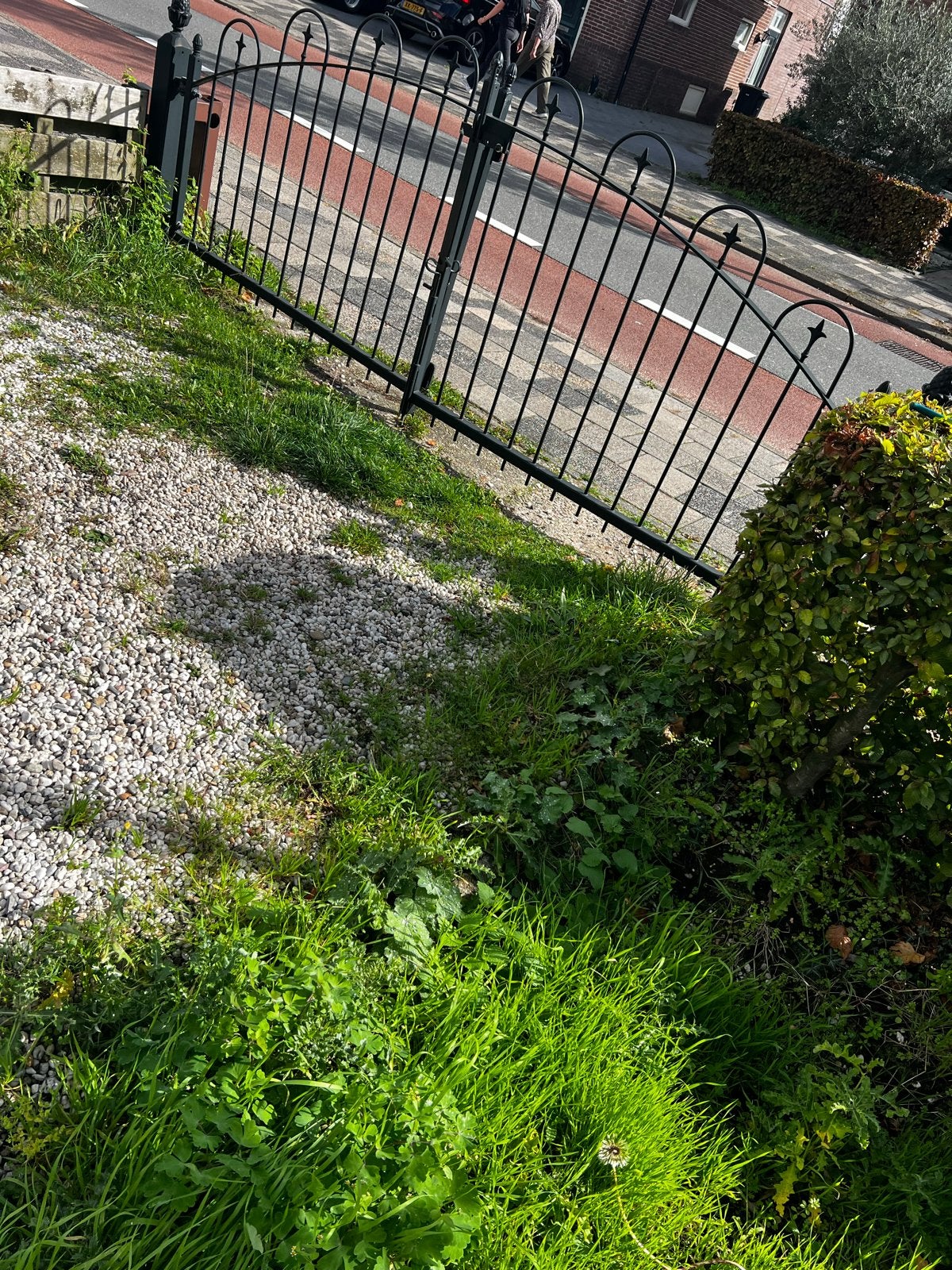 Gegalvaniseerd Tuinhek 13m met Twee Poorten, Tuin en Terras, Ophalen, Met poort, Gebruikt, Tuinhek