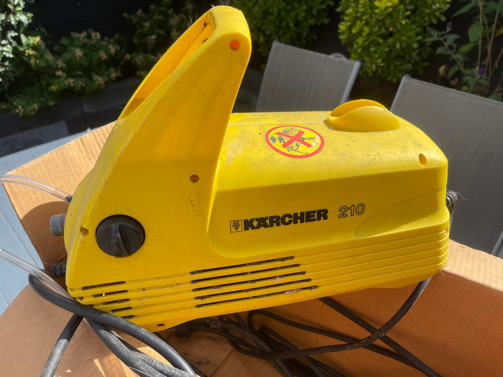 Karcher 210 plus hogedrukreiniger, Ophalen of Verzenden, Gebruikt, Elektrisch, Met autostop en -start