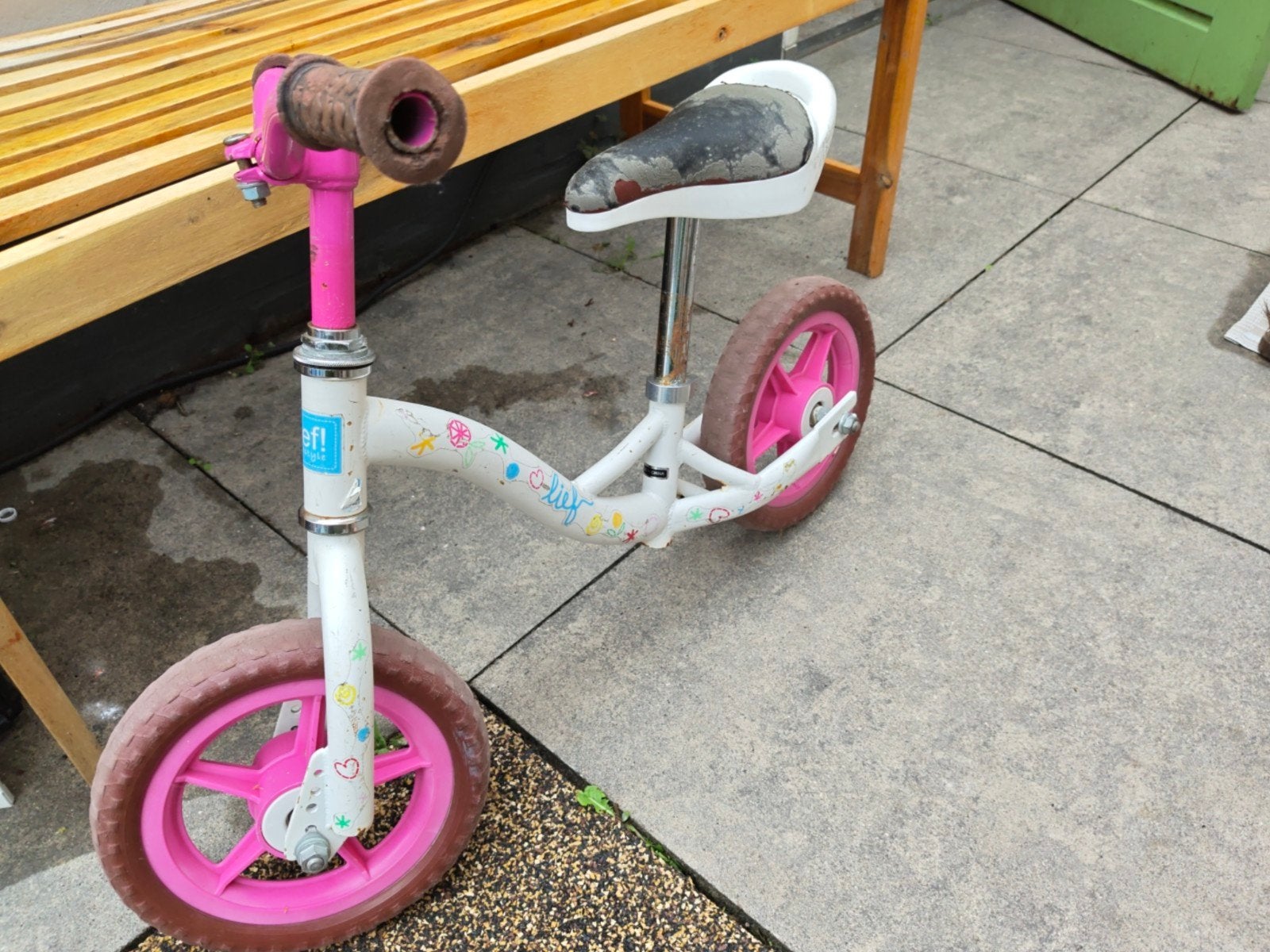 Stevige metalen loopfiets van Lief! - Gratis af te halen, Fietsen en Brommers, Ophalen, Gebruikt, Minder dan 16 inch, Lief!
