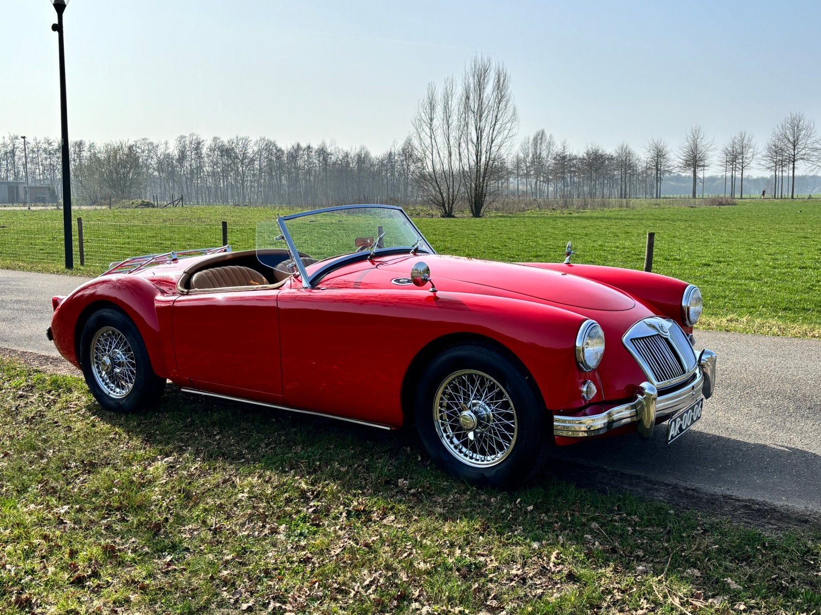 MG A 1.5 Cabriolet 1957 Rood, Achterwielaandrijving, 1489 cc, 4 cilinders, Cabriolet