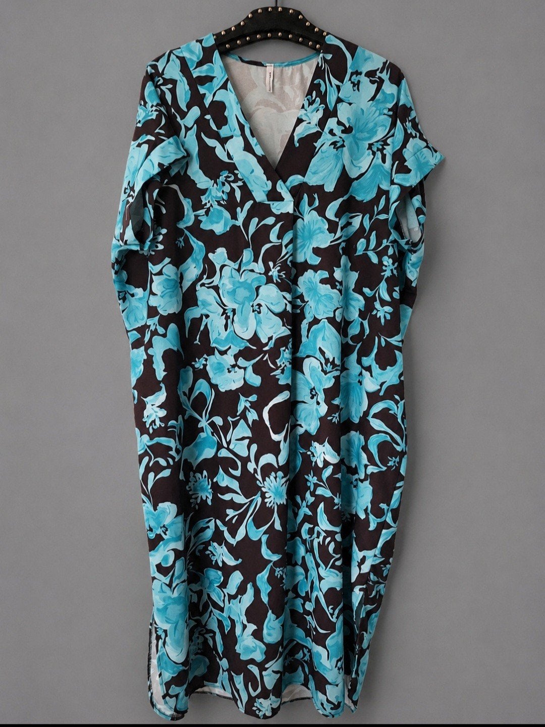 New Collection  Zomerse jurk met V-hals ( 50-52  ), Kleding | Dames, Grote Maten, Blauw, Jurk, Ophalen of Verzenden, Zo goed als nieuw