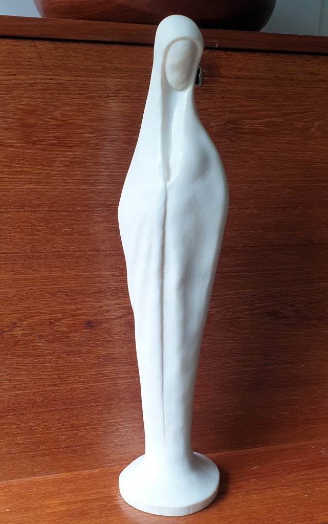 vintage Alebaster cast Faro madonna Maria met Kind 39cm, Ophalen of Verzenden