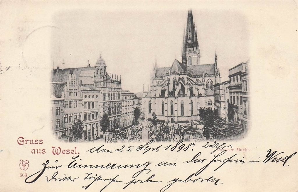 702-378-039 Wesel Grosser Markt, Verzenden, Voor 1920, Duitsland