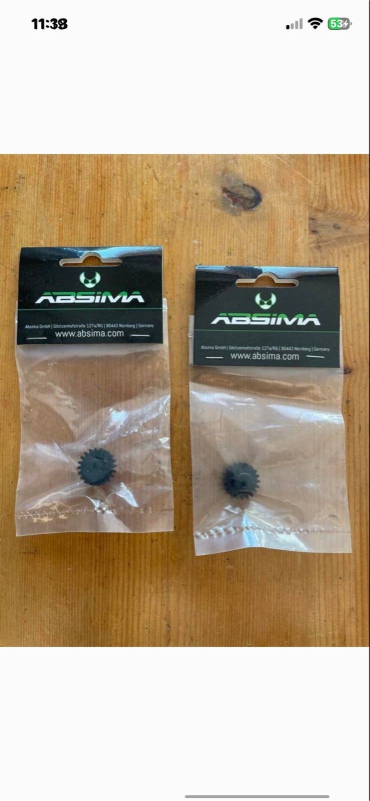 Absima Plastic Motor Gear 20T Buggy/Truggy Brushed (2 stuks), Ophalen of Verzenden, Nieuw, Benzine, Onderdeel
