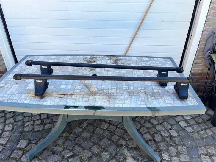 Thule 1200 dakdragers - 120 cm, Auto diversen, Dakdragers, Gebruikt, Ophalen of Verzenden