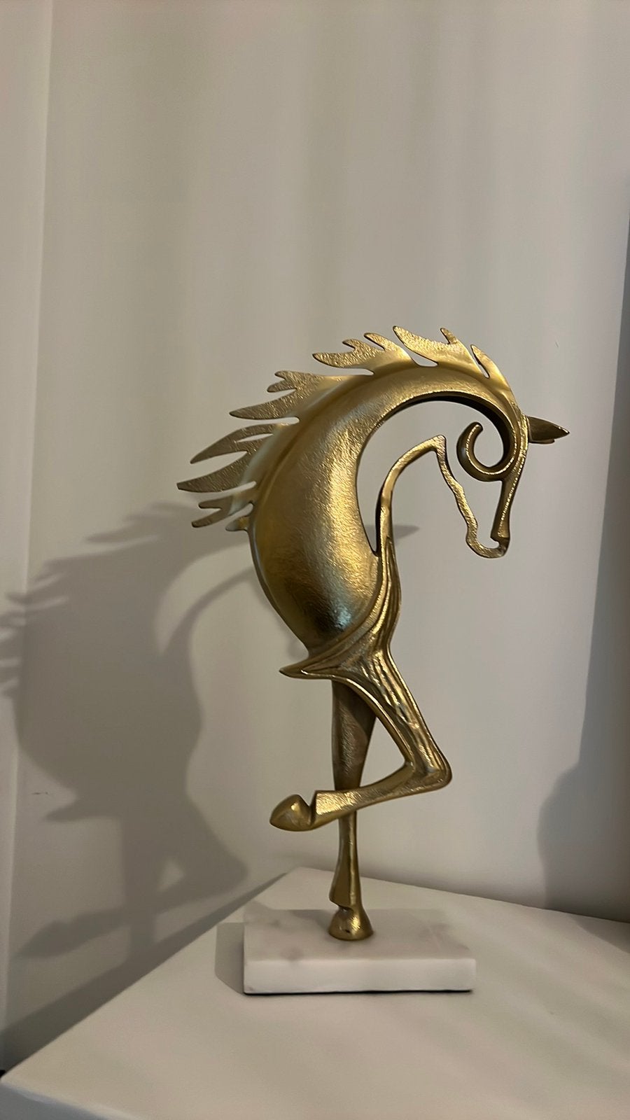 Paard, Ophalen of Verzenden, Zo goed als nieuw, Goud, Metaal