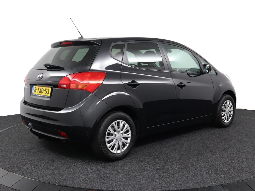 Kia Venga 1.6 CVVT ExecutiveLine (bj 2014, automaat), Auto's, 4 cilinders, Zwart, Origineel Nederlands, Bedrijf