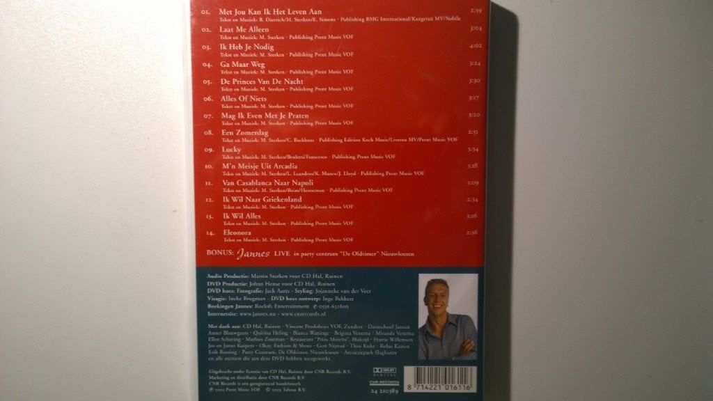 Jannes - Alles Of Niets (DVD), Alle leeftijden, Ophalen of Verzenden, Zo goed als nieuw, Muziekvideo's