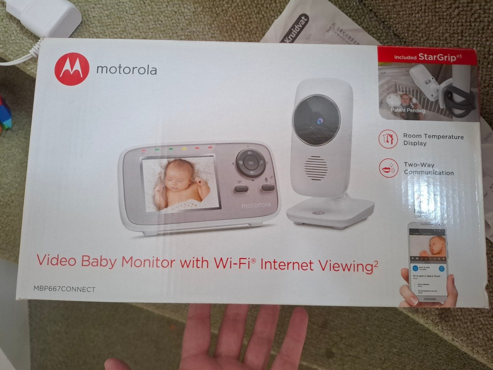Motorola MBP667CONNECT Video Babyfoon met Wi-Fi, Ophalen, 250 meter of meer, Camera
