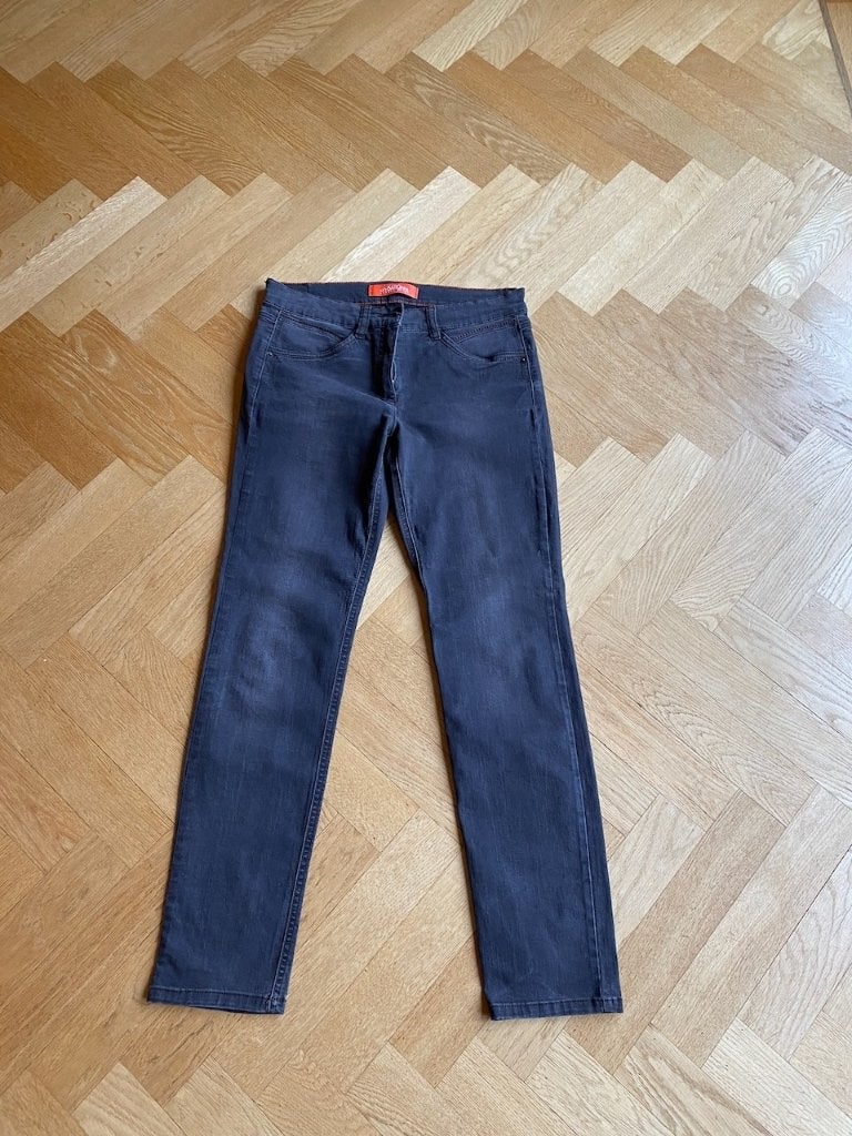 Donkergrijze skinny broek met stretch Zerres maat 38, Maat 38/40 (M), Ophalen of Verzenden, Gedragen, Zerres