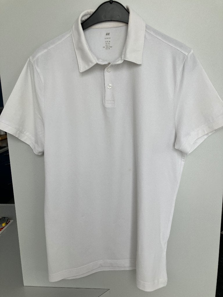 Witte Polo maat M, Kleding | Heren, Polo's, Maat 48/50 (M), Wit, Ophalen of Verzenden, H&M