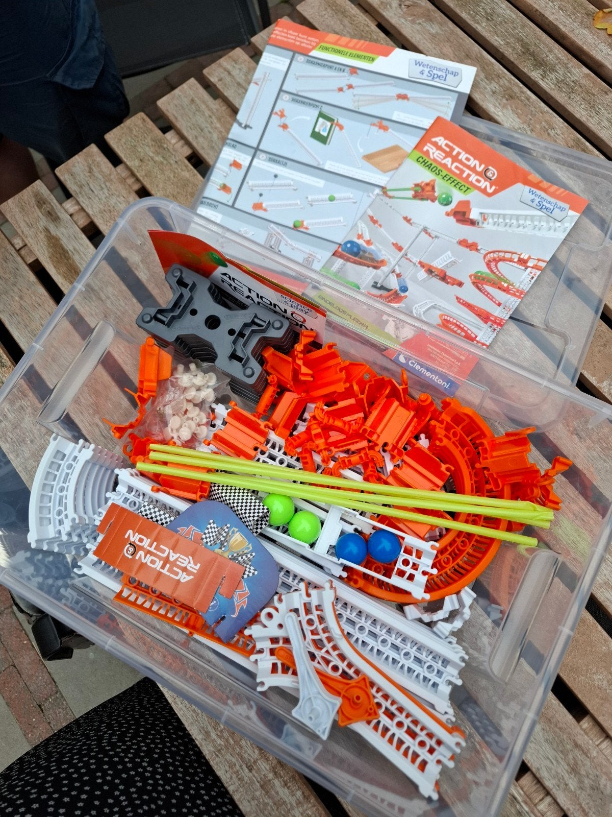 Clementoni Knikkerbaan Action Reaction Chaos Effect Compleet, Kinderen en Baby's, Speelgoed | Overig, Ophalen