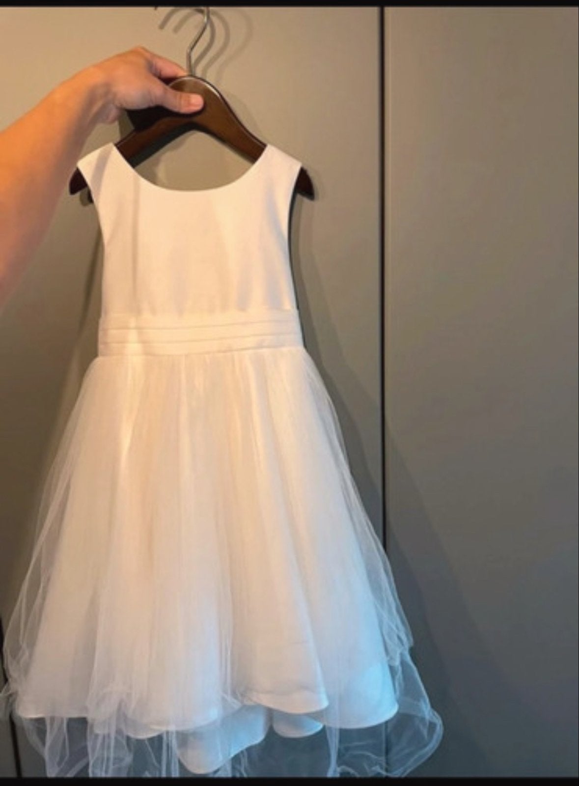 Elegante Witte Jurk Maat 104 - Perfect voor Feestjes, Kinderen en Baby's, Kinderkleding | Maat 104, Ophalen of Verzenden, Zo goed als nieuw