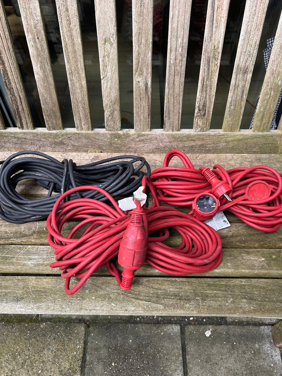 Verlengsnoer outdoor 15 meter, Ophalen, Zo goed als nieuw, Kabel of Snoer