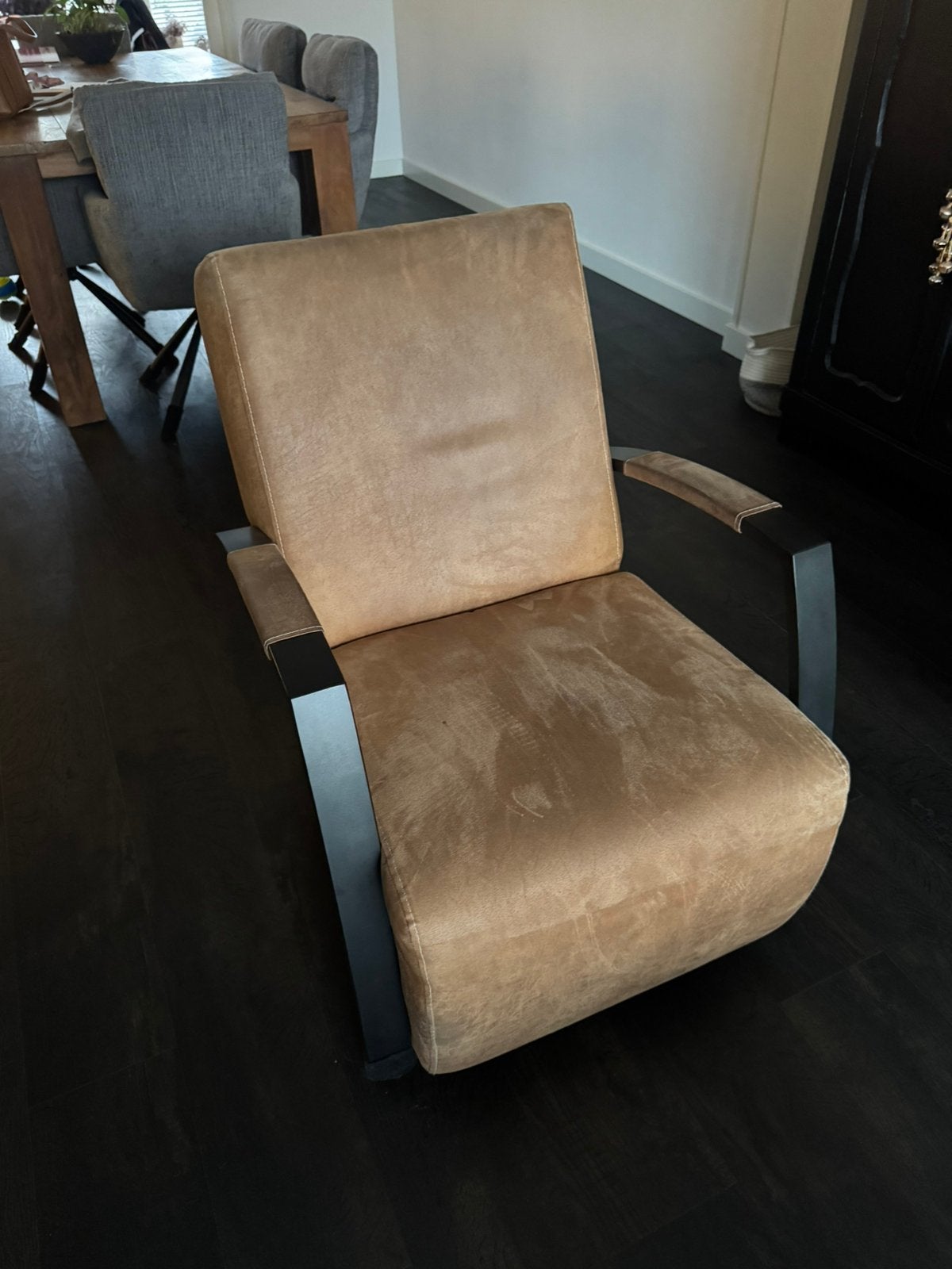 Fauteuil gratis ophalen, Huis en Inrichting, Fauteuils, Gebruikt, Stof, 50 tot 75 cm, 75 tot 100 cm, Ophalen