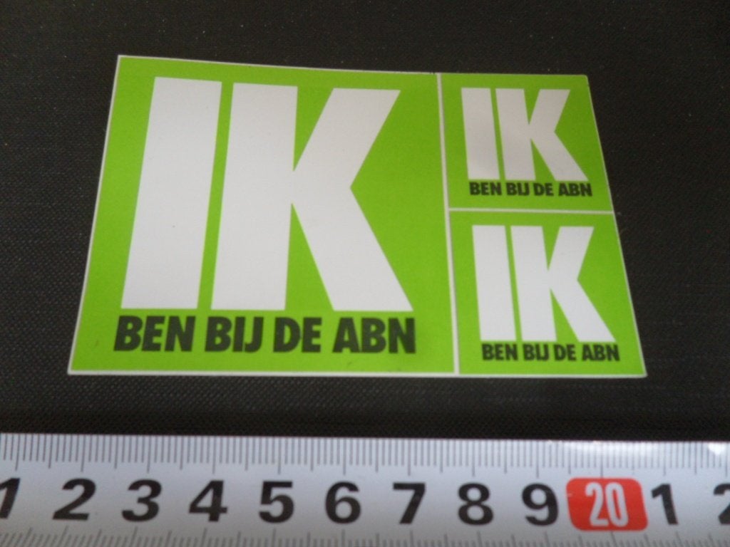 sticker set ik ben bij de ABN bank, Verzamelen, Ophalen of Verzenden, Zo goed als nieuw