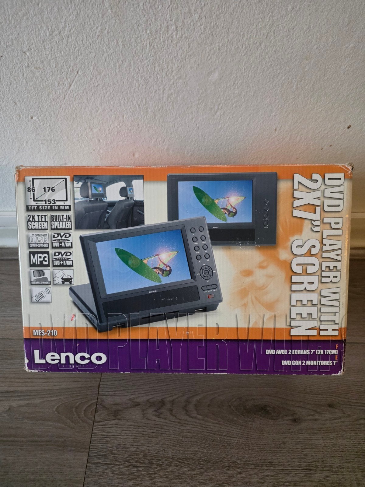 Lenco MES-210 Draagbare DVD-speler met 2x 7" schermen, Draagbaar, Zo goed als nieuw, Ophalen, Overige merken