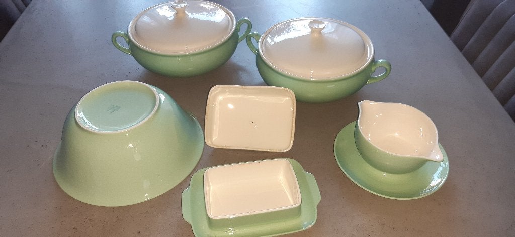 Petrus Regout Pastel groen servies, Ophalen of Verzenden