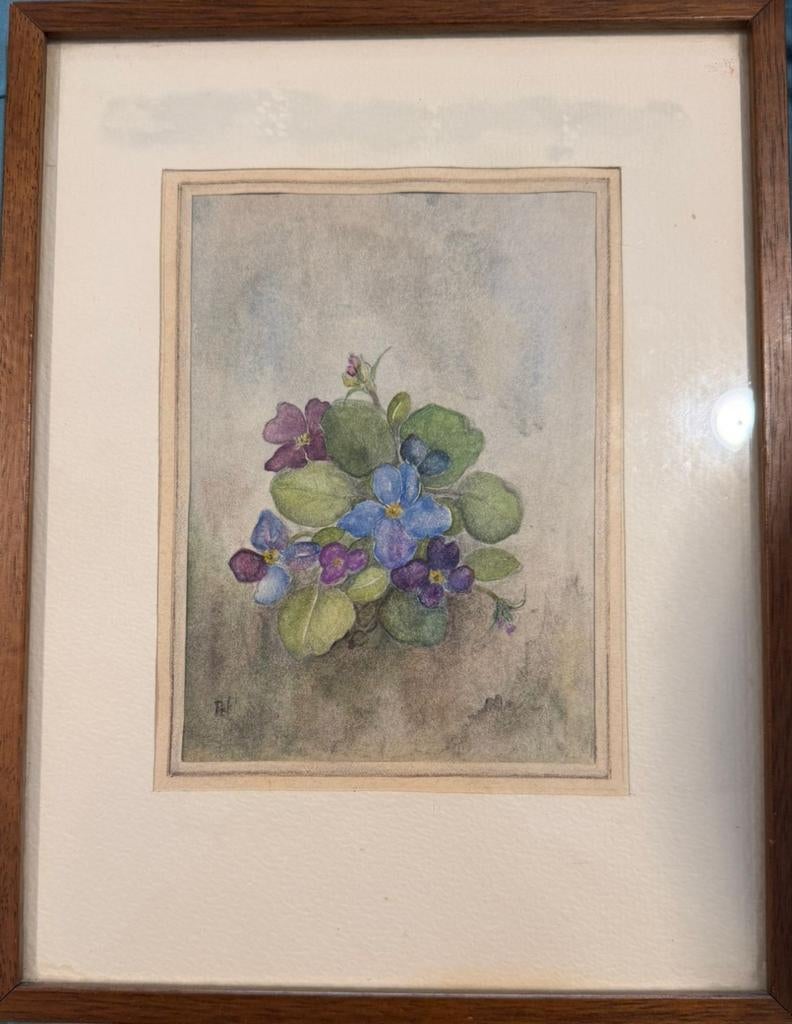 AQUAREl IN PASPATOU en in BRUINE LIJST, Ophalen of Verzenden