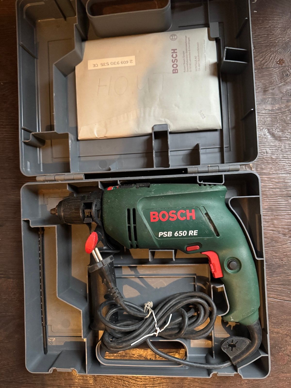 Bosch PSB 650 RE Klopboormachine in Koffer, Klopboormechanisme, Ophalen, Boormachine, Gebruikt