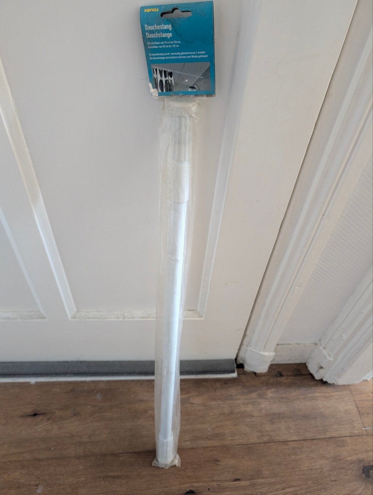 Douchestang zonder boren - Uitschuifbaar 70-120 cm, Ophalen of Verzenden, Nieuw, Wit, Overige typen