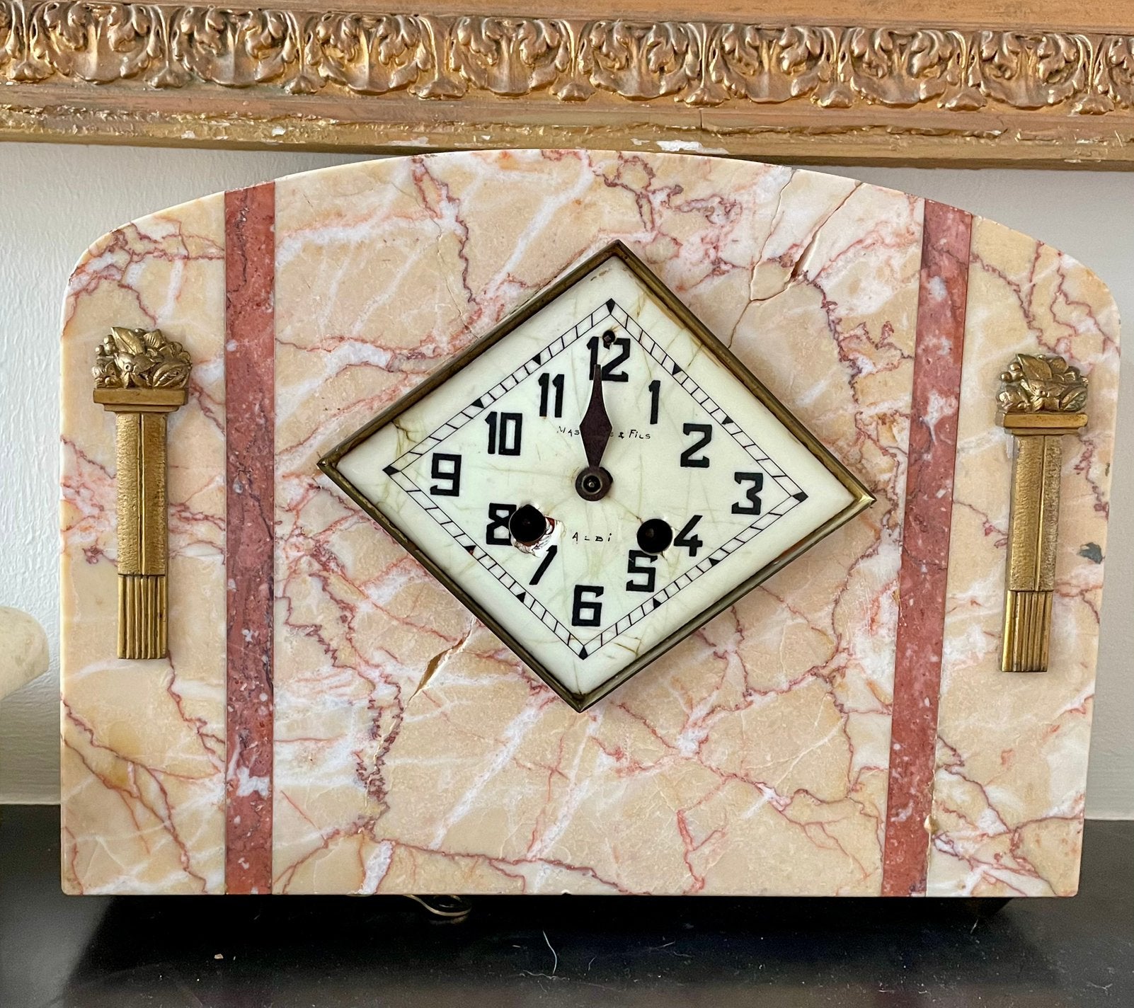 Art Deco pendule - marmer, Ophalen