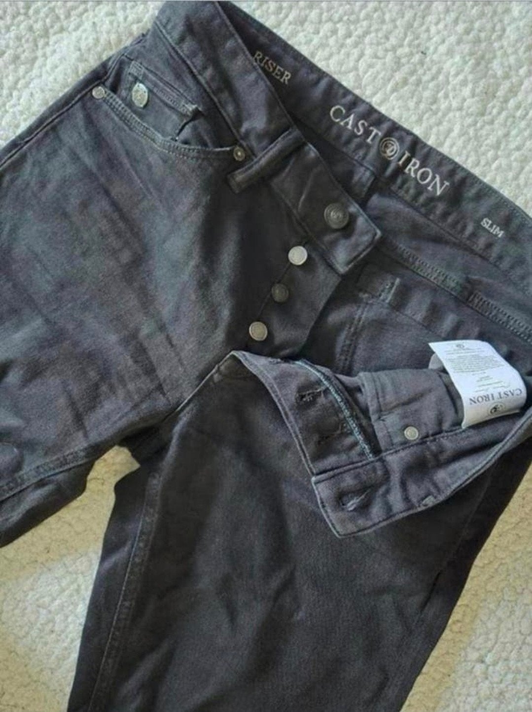 Cast Iron jeans spijkerbroek Riser Slimfit maat 31/34, ., Zwart, W32 (confectie 46) of kleiner, Ophalen of Verzenden